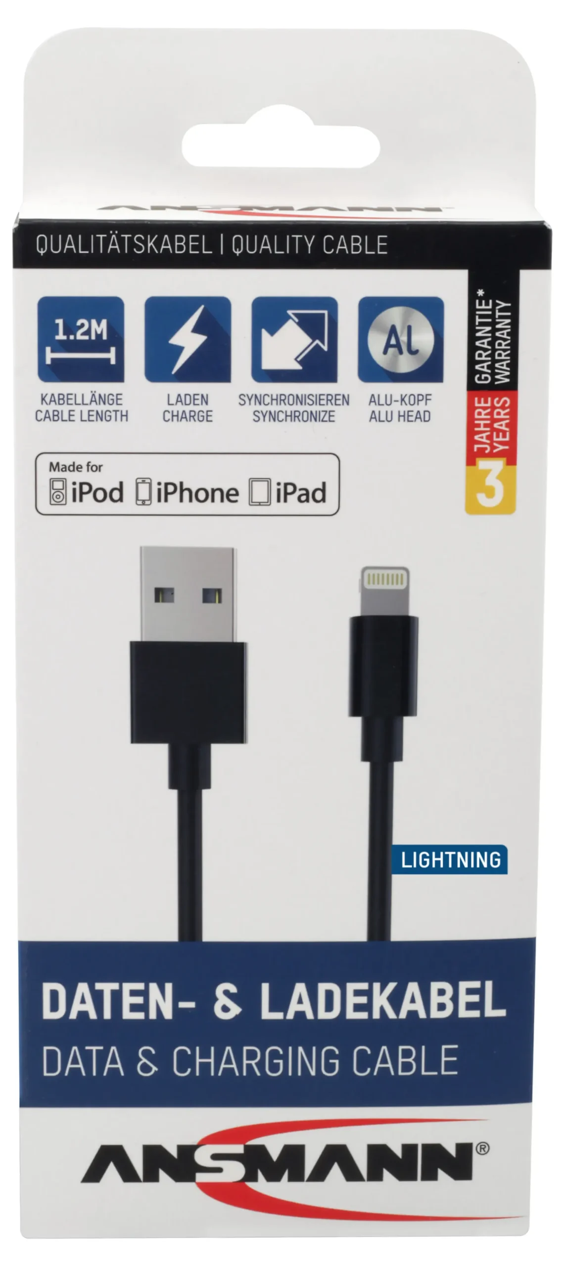 Ladekabel Lightning 1,2M