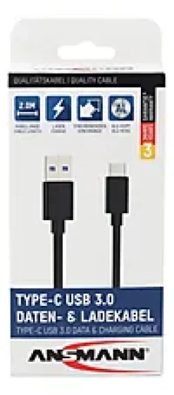 Ladekabel USB-A til USB-C 2m
