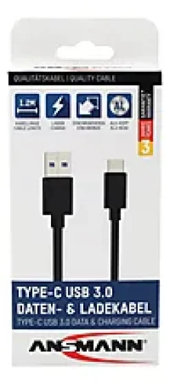Ladekabel USB-A til USB-C 1,2m