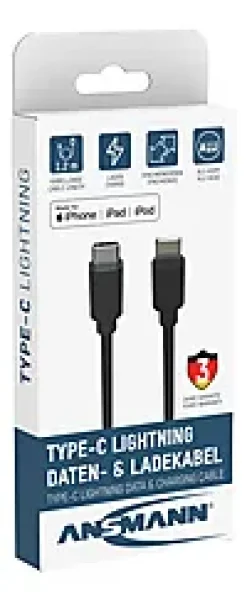 Ladekabel USB-C til Lightning 1,2m