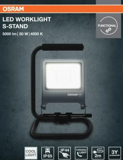 Led Arbeidslampe 50w 4500lm 4000K - 2m Ledning