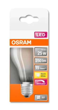 Led classic A 25 matt dim E27