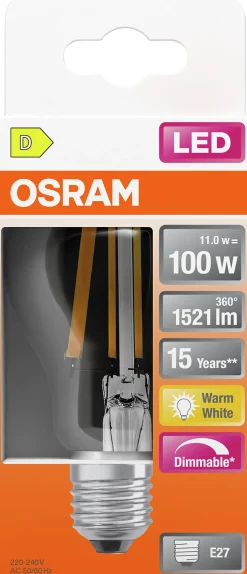 LED Classic A 100 12W 2700K klar dim E27