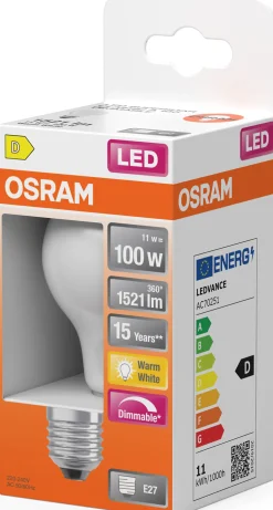 LED Classic A 100 12W 2700K matt dim E27