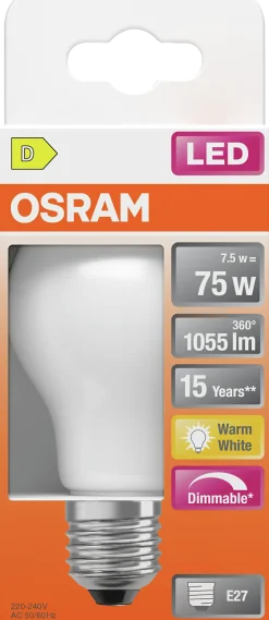 LED Classic A 75 7,8W 2700K matt dim E27