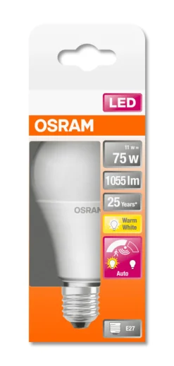 Led Classic A 75 11W 2700K Motion Sensor E27