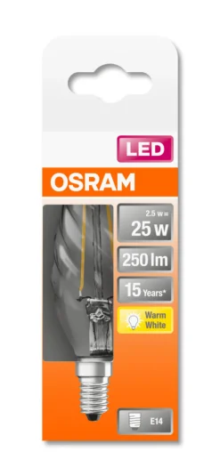 LED Classic BW 25 2,5W 2700K klar E14