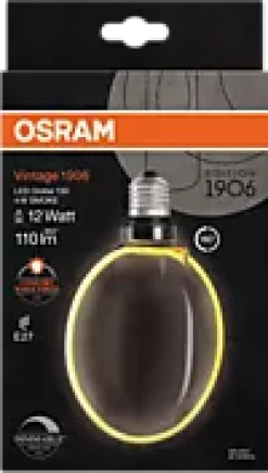 Led Dekorasjonspære E27 Ø130 12 110lm Smoke Dim Ekstra Varm