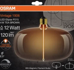 Led Dekorasjonspære E215 12 120lm Tea Brown Dimbar Varmhvit