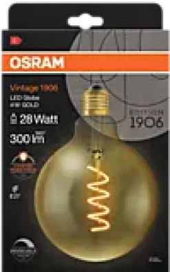 Led Dekorasjonspære E27 G125 28 300lm Gold Dim Varmere Lys