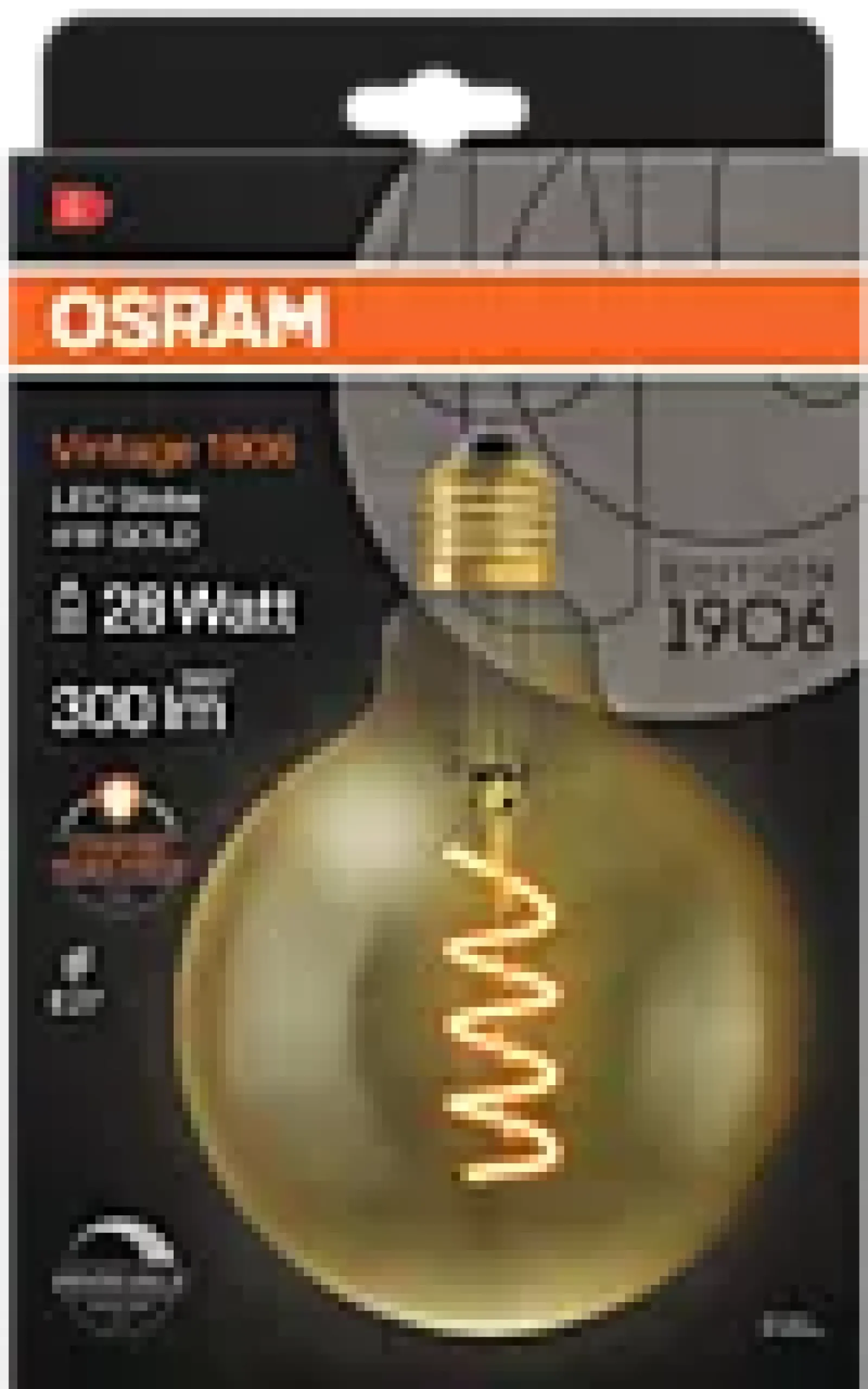 Led Dekorasjonspære E27 G125 28 300lm Gold Dim Varmere Lys
