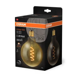 Led Dekorasjonspære E27 G125 28 300lm Gold Dim Varmere Lys