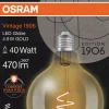 Led Dekorasjonspære E27 G95 40 470lm Gold Dim Varmere Lys