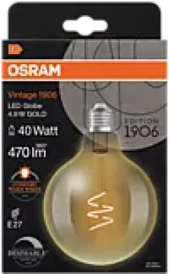 Led Dekorasjonspære E27 G95 40 470lm Gold Dim Varmere Lys