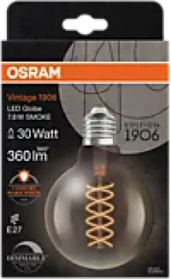 Led Dekorasjonspære E27 G95 30 360lm Smoke Dim Ekstra Varm