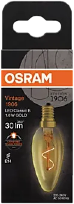 Led Dekorasjonspære E14 30lm Gold Varmere Lys