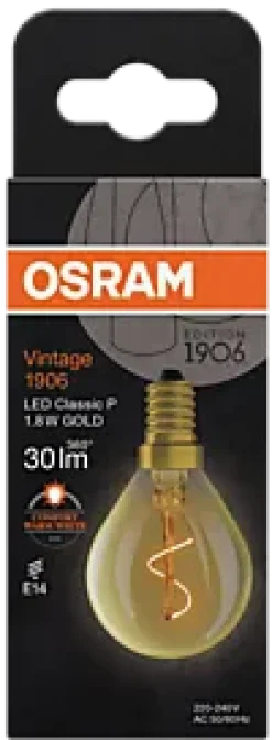 Led Dekorasjonspære E14 30lm Gold Varmere Lys