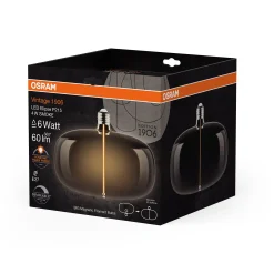 Led Dekorasjonspære E27 O215 60lm Smoke Dimbar Ekstra Varm