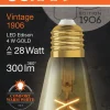 Led Dekorasjonspære E27 St64 28 300lm Gold Dim Varmere Lys