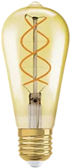 Led Dekorasjonspære E27 St64 28 300lm Gold Dim Varmere Lys