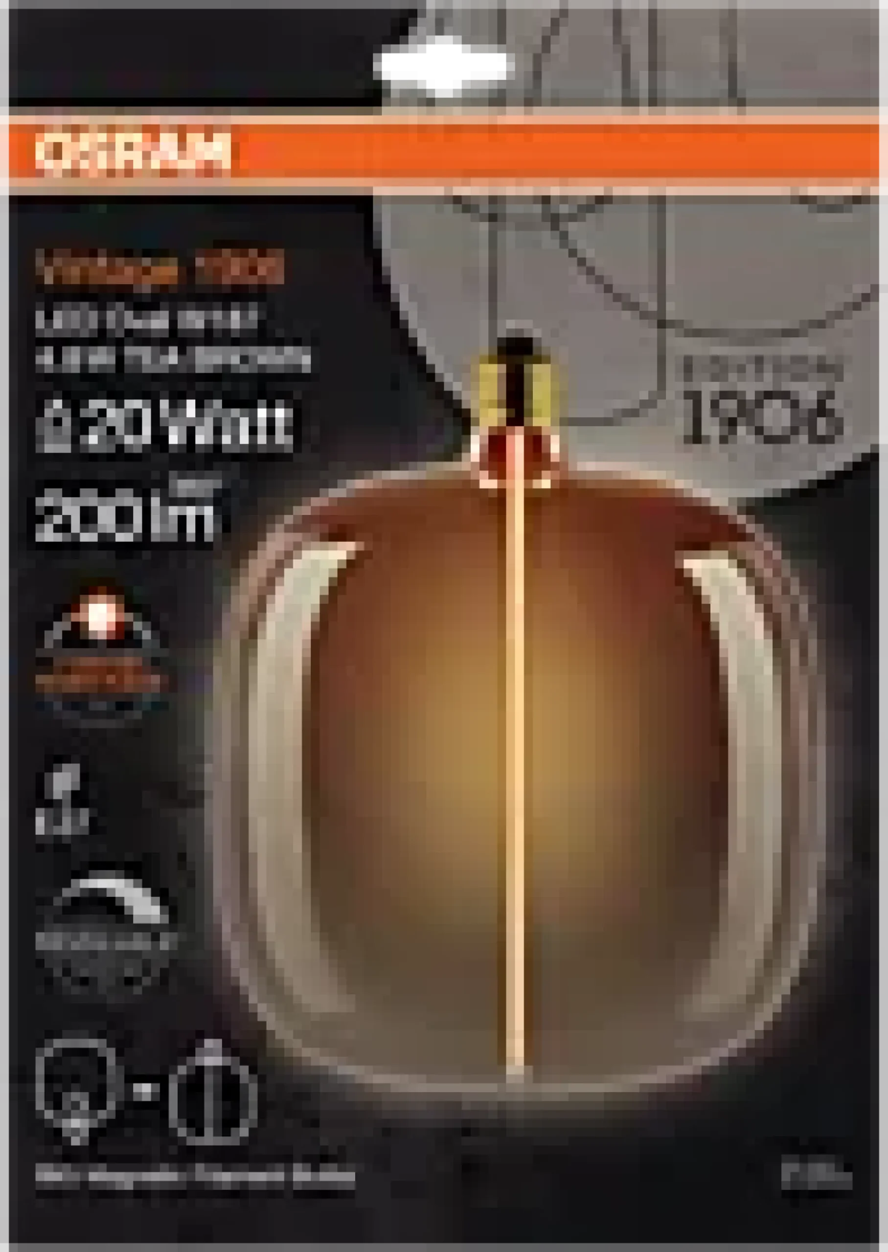 Led Dekorasjonspære O187 20 200lm Tea Brown Dimbar Varmhvit