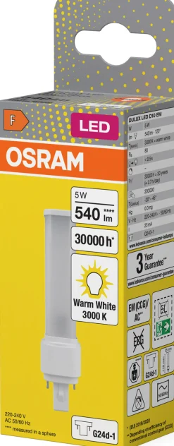 Led dulux d 10 5w 830 g24d-1