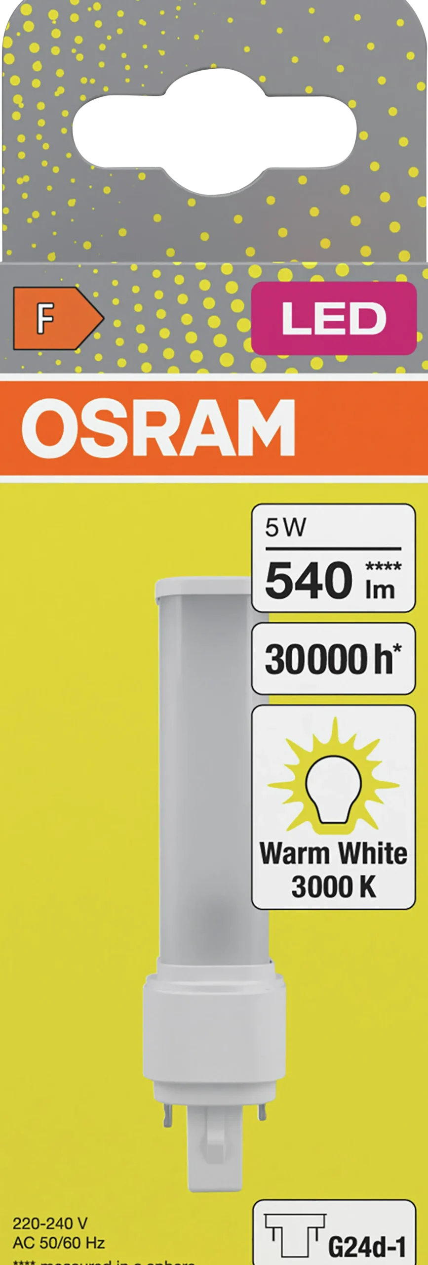 Led dulux d 10 5w 830 g24d-1