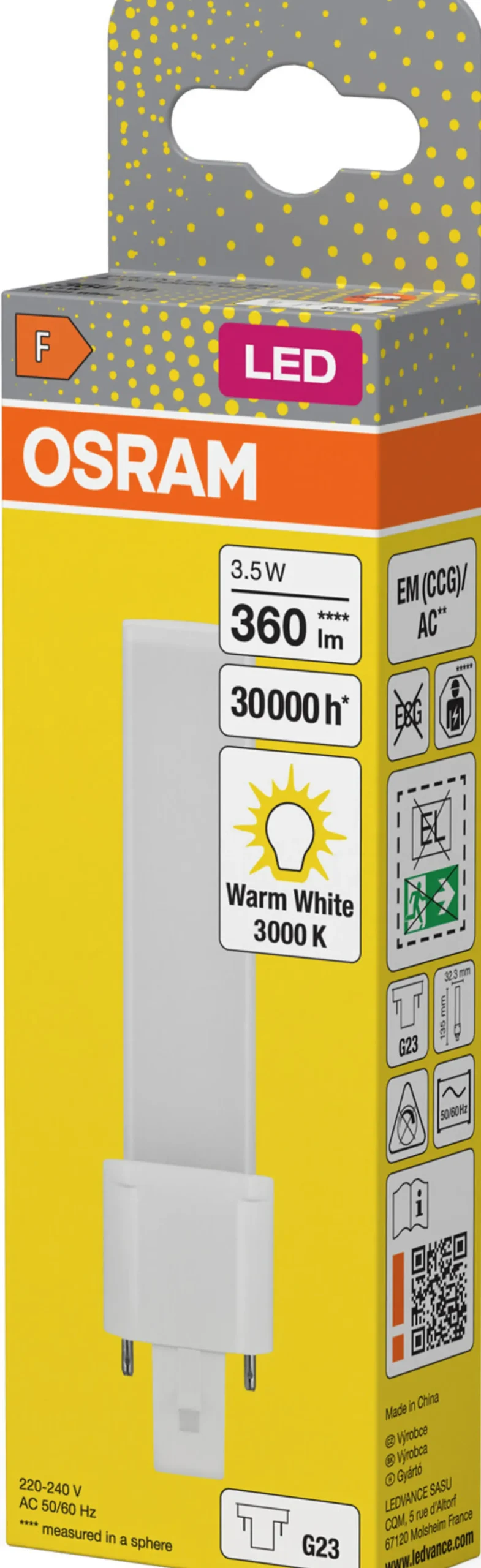LED Dulux S 7 3,5W 830 G23