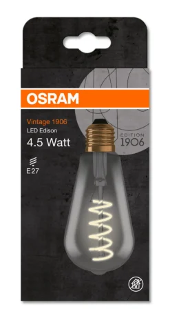 LED Edison 15 fil smoke glass 1800K E27
