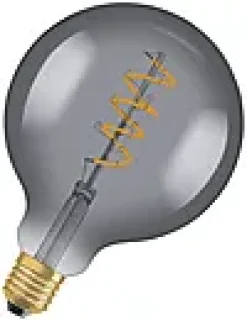 LED Globe G125 15 fil smoke spiral glass 1800K E27