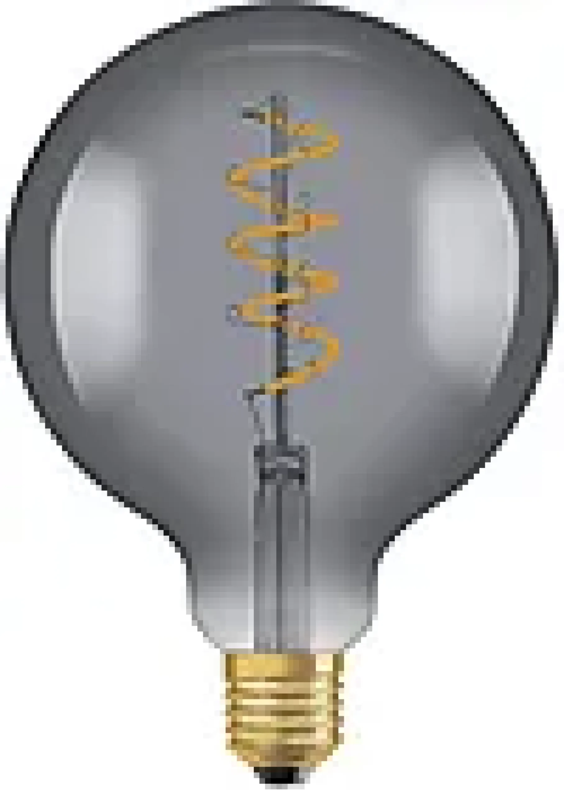 LED Globe G125 15 fil smoke spiral glass 1800K E27