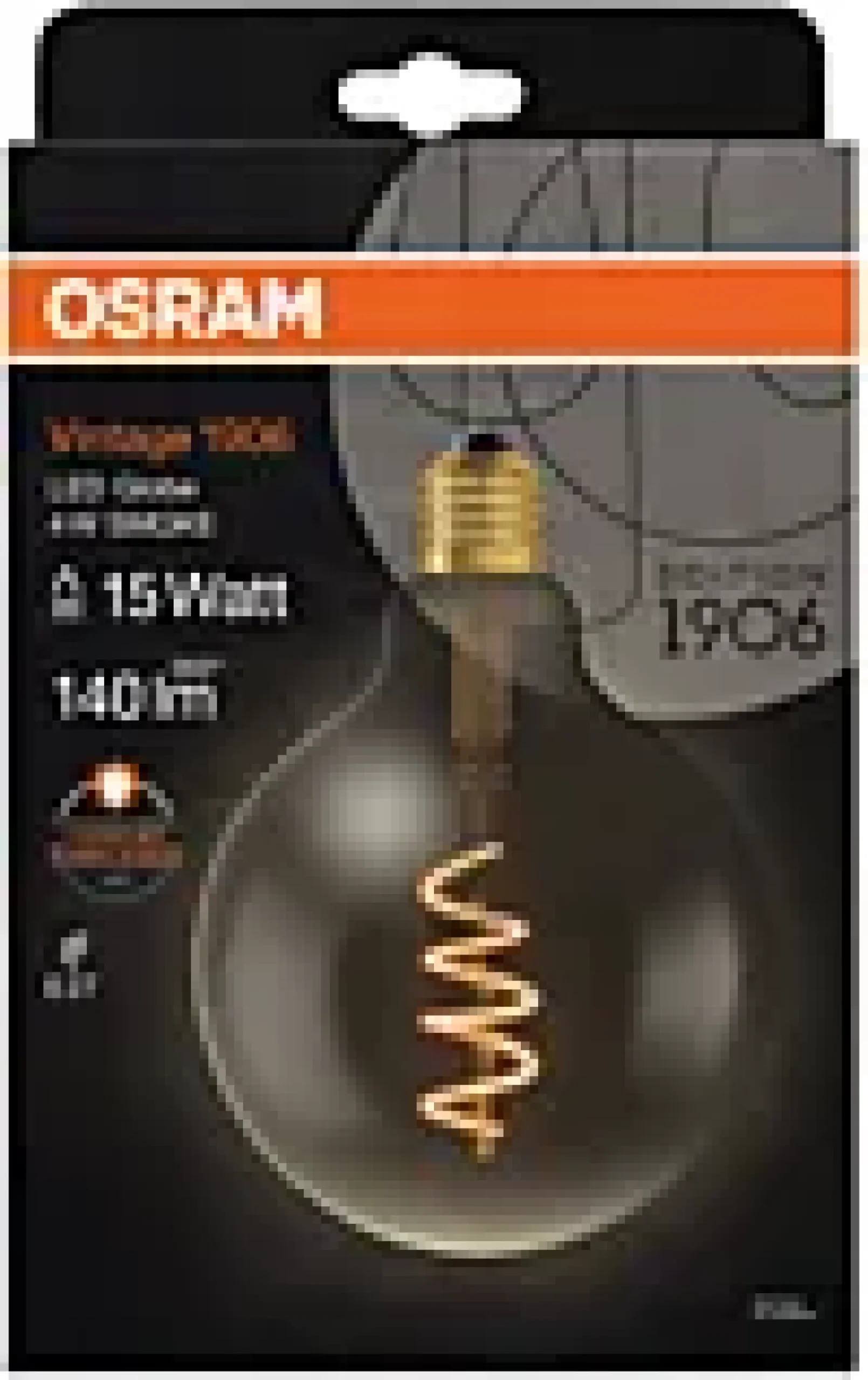 LED Globe G125 15 fil smoke spiral glass 1800K E27