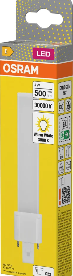 LED kompaktlysrør Dulux S9 4W 3000K 450lm G23