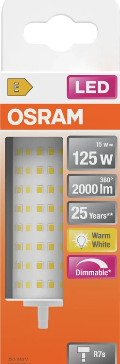 LED line 125 118mm 15W 2700K dim R7S