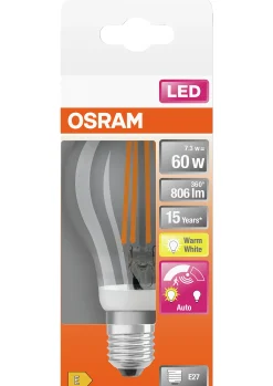 LED lyspære Classic A60 7,3W 2700K motion sensor klar E27
