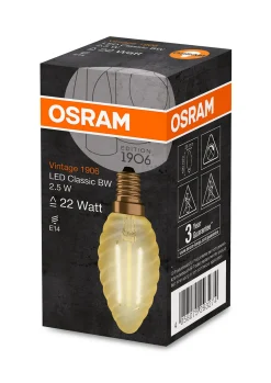 LED lyspære Classic BW 22 2,5W 827 gold E14