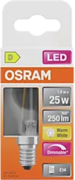 Led Lyspære E14 Classic P25 250lm klar Dimbar Varmhvit