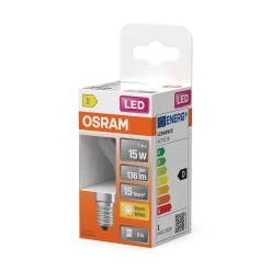 Led Lyspære E14 Classic P15 136lm klar Varmhvit