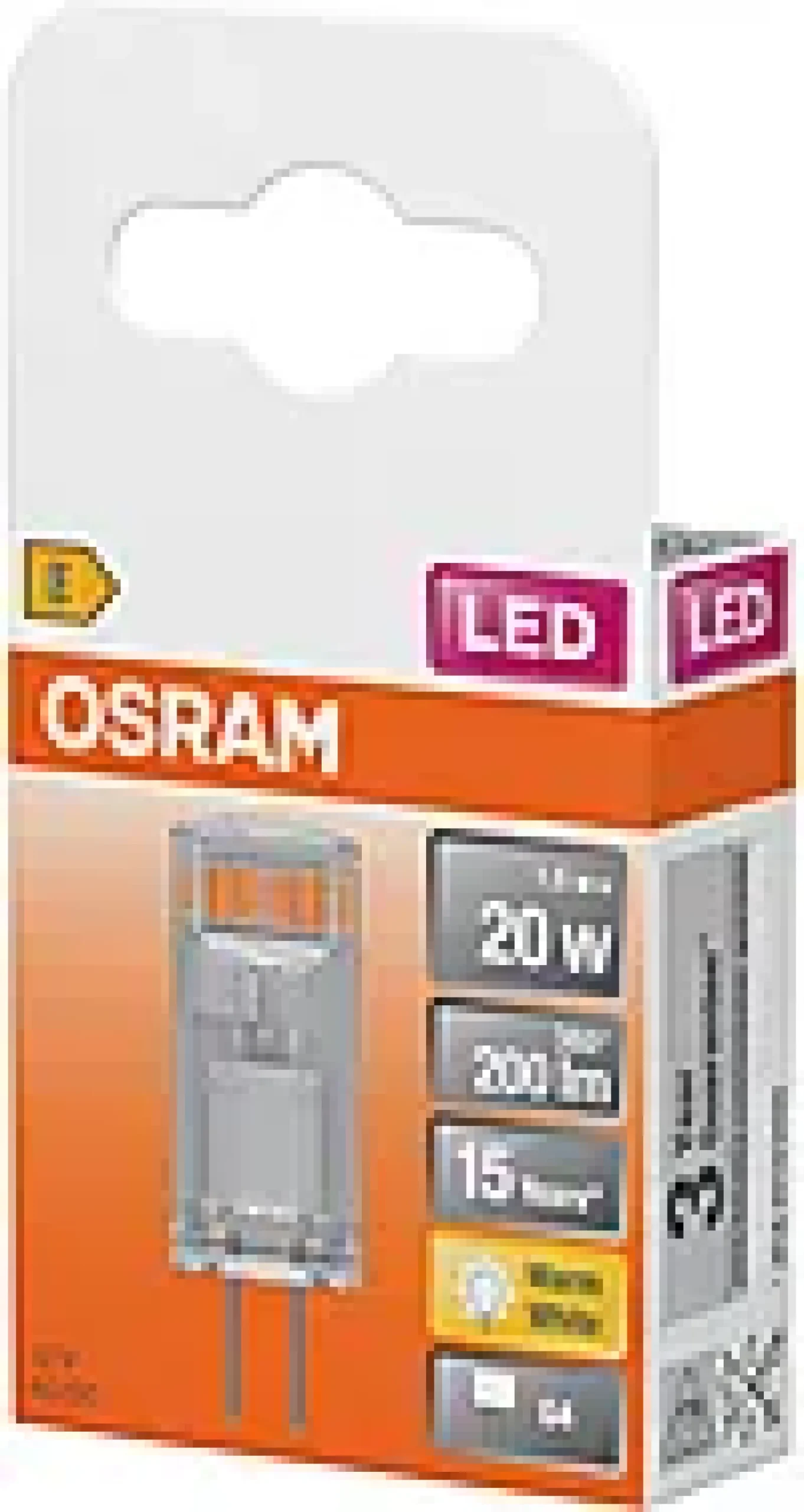 LED pin 20 1,8W 2700K G4