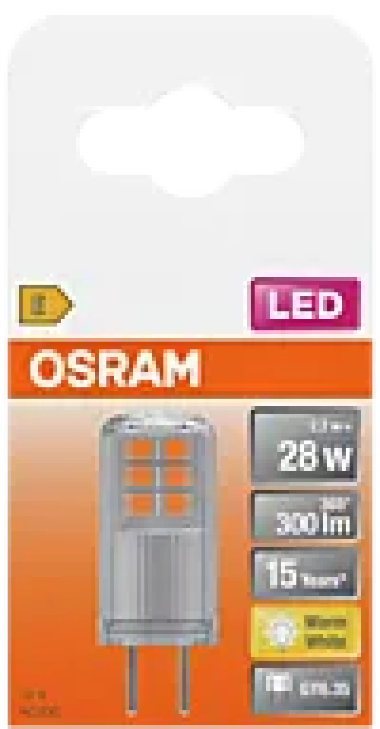 Led Pin Gy6,35 28 300lm klar Varmhvit