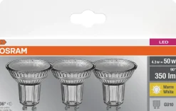 Led Spot Gu10 50 350lm Varmhvit 3stk