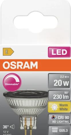 Led Spot Gu5,3 Mr16 20 230lm 12V Dimbar Varmhvit