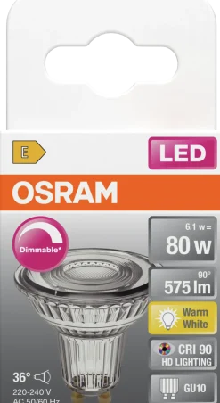 Led Spot Gu10 Par16 80 575lm Dimbar Varmhvit