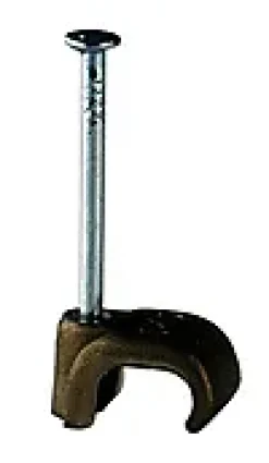 Ledningsklammer 3-5mm brun oval 20stk
