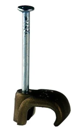 Ledningsklammer 3-5mm brun oval 20stk