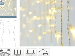 Lyslenke Icicle 360ledlys varmhvit IP44 11,85m