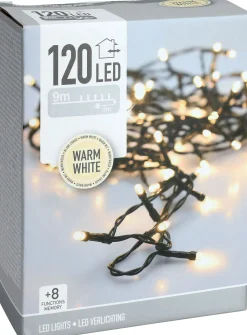 Lyslenke 120ledlys varmhvit IP44 9m
