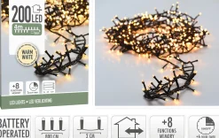 Lyslenke Snake Lights 200ledlys varmhvit IP44 4m