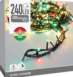 Lyslenke String 240ledlys 3 farger IP44 18m