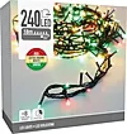 Lyslenke String 240ledlys 3 farger IP44 18m
